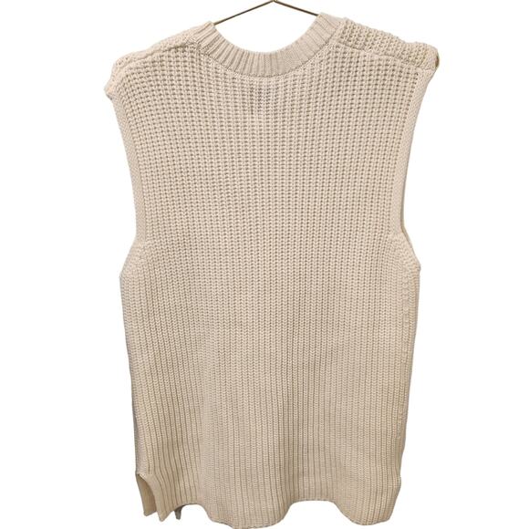 Anine Bing oversized Olivier cream sweater vest size medium - Picture 6 of 7